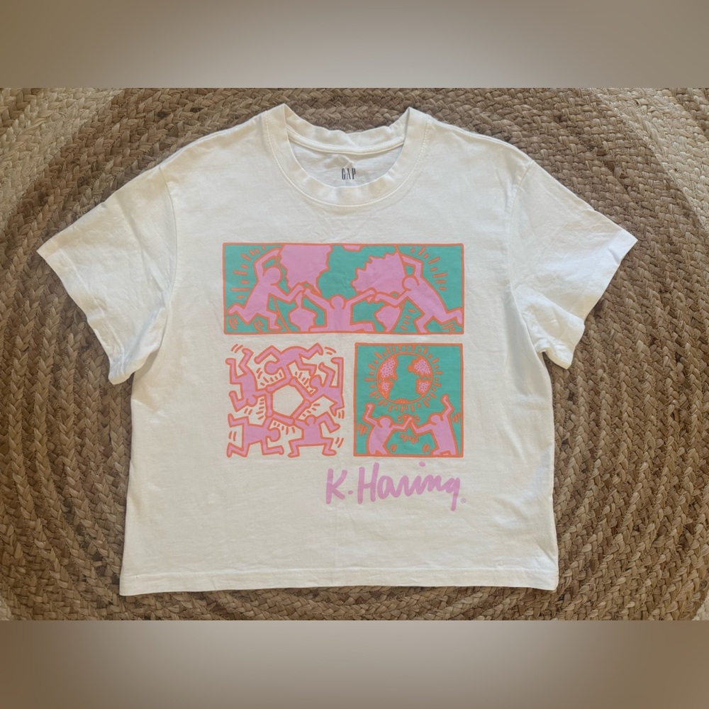 GAP x Keith Haring Art Girl Streetwear Y2K Indie Style Wearable Art Minimalist - Picture 6 of 8